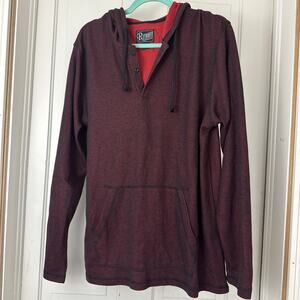 RETROFIT Brand Mfg. Hooded Thermal Shirt, Men's Large, Red